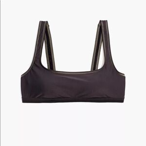 Madewell contrast stitched edition bikini top, size M, NWT